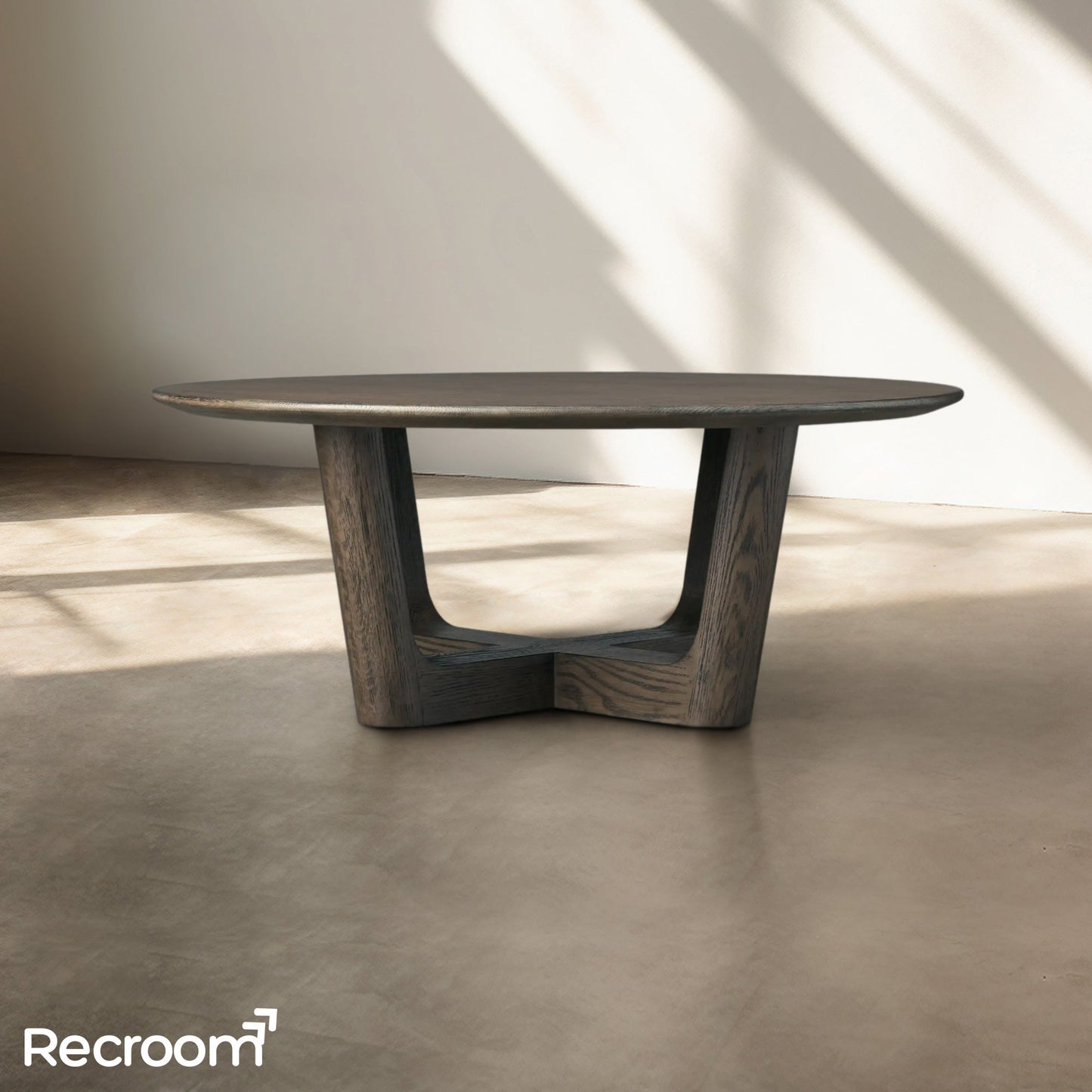 San Germani Round Wood Coffee Table with Rennes Base
