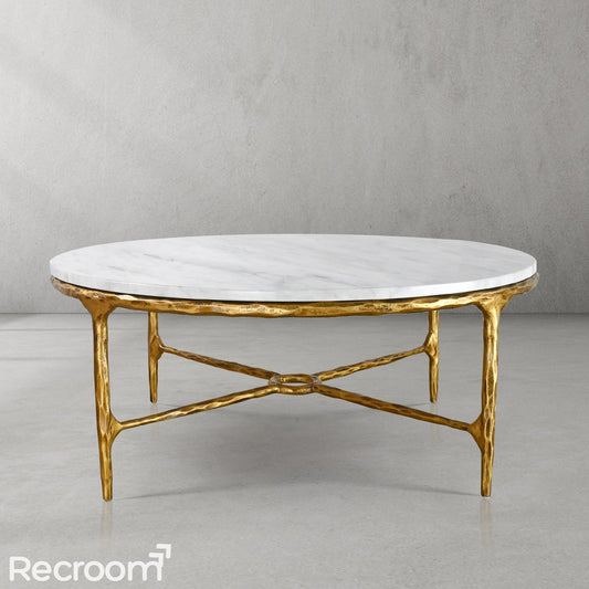 Thaddeo Marble Round Coffee Table Style O