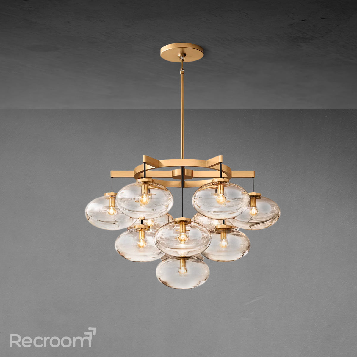 Cabretten Clear Glass Round Chandelier 36"