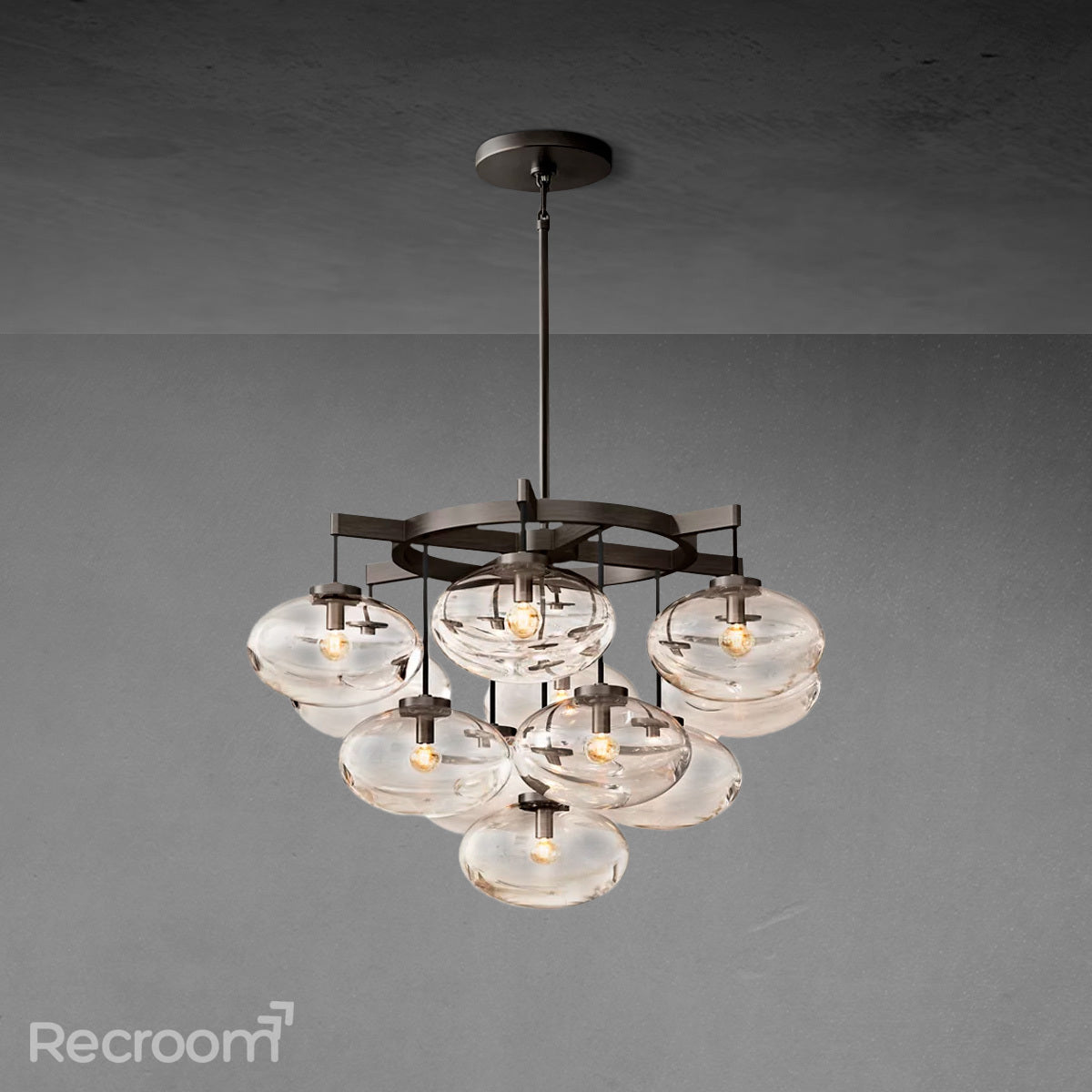 Cabretten Clear Glass Round Chandelier 36"