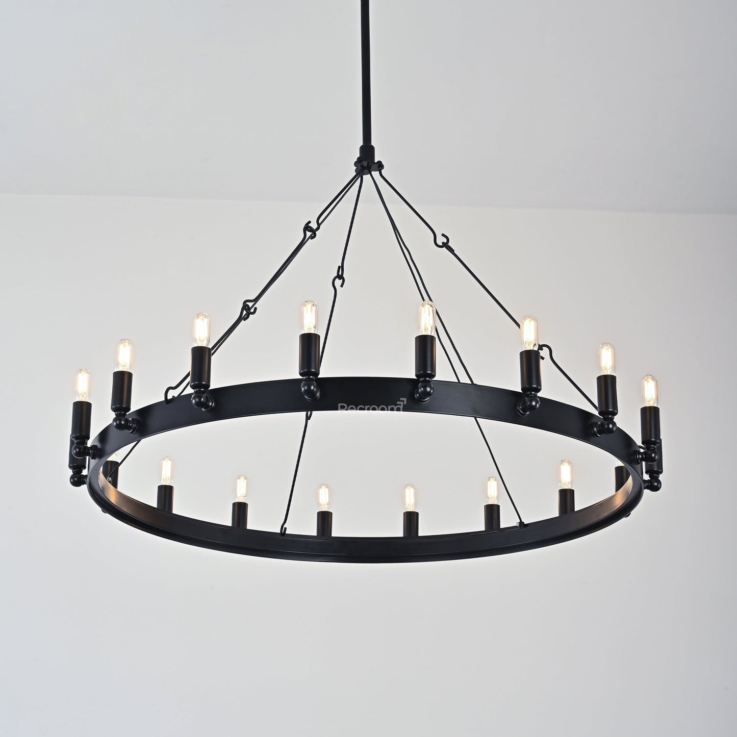 Caminon Vintage Filament Round Chandelier 38"