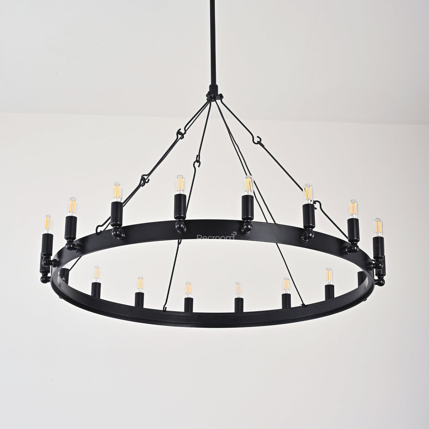 Caminon Vintage Filament Round Chandelier 38"