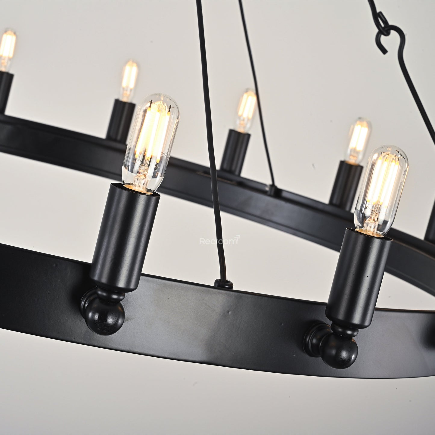 Caminon Vintage Filament Round Chandelier 38"