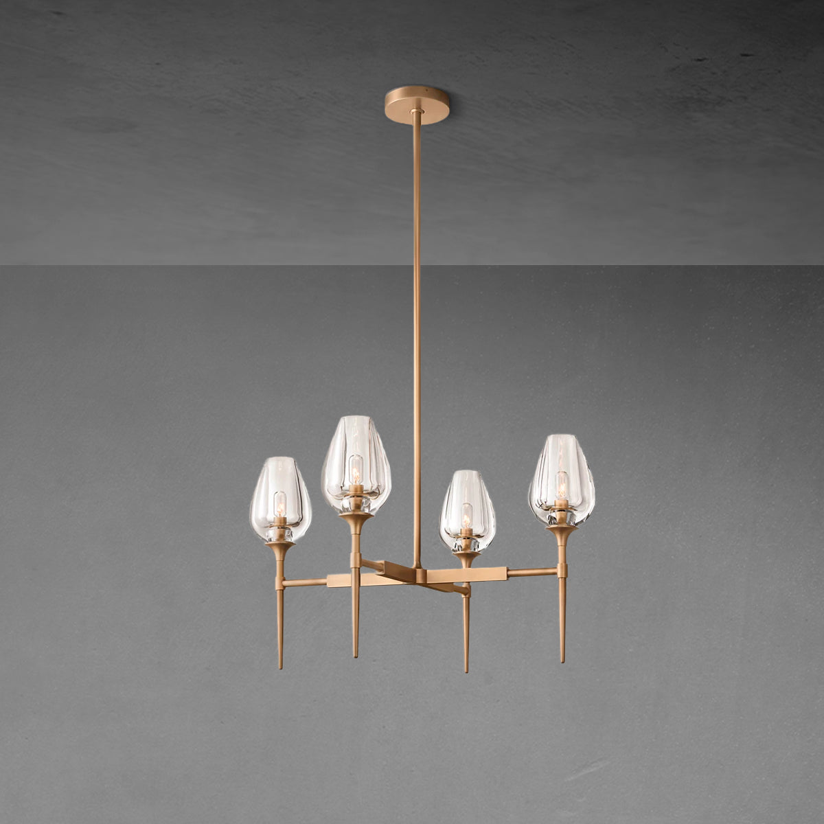 Tuilp Round Chandelier 27"