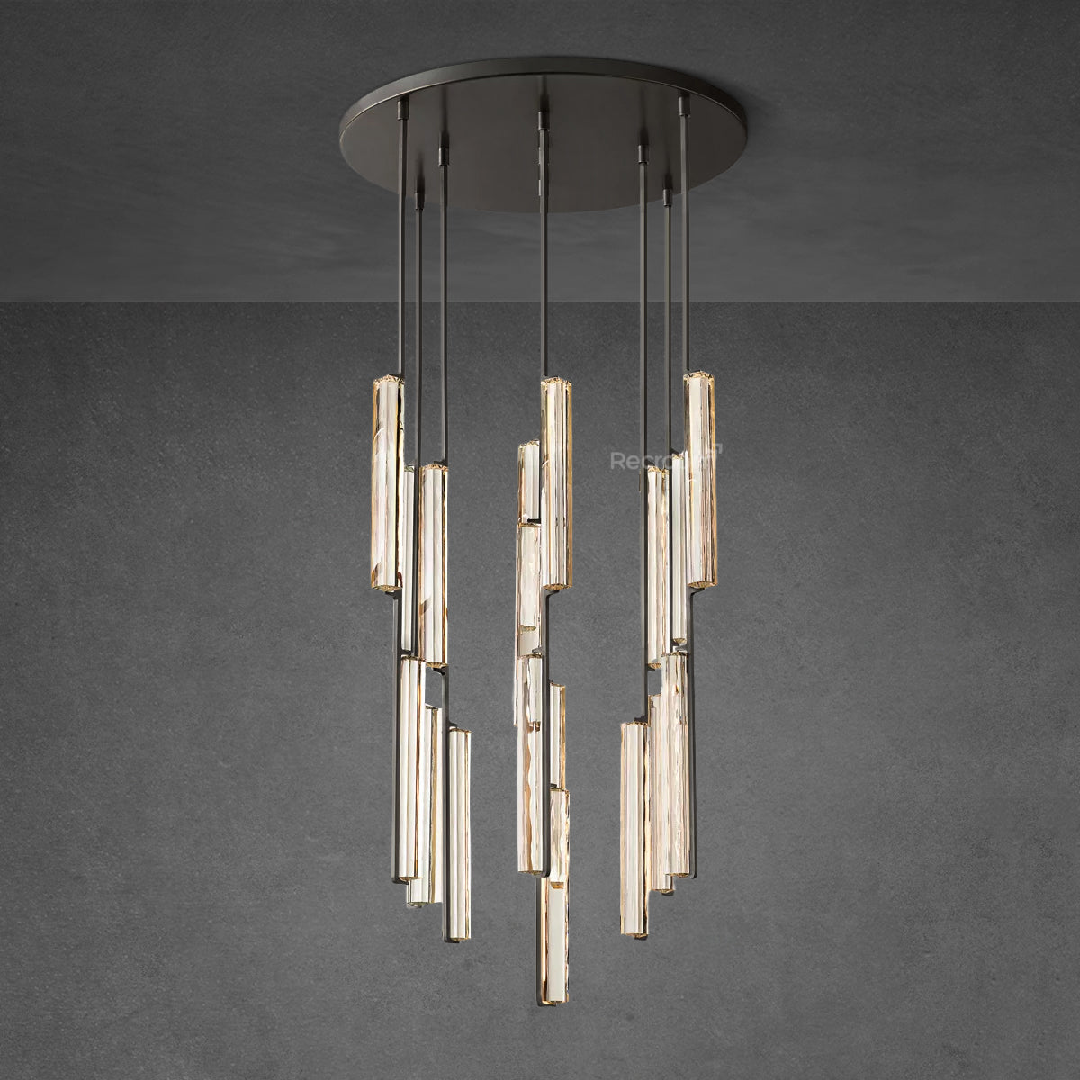 Auduben Crystal Round Chandelier 40"