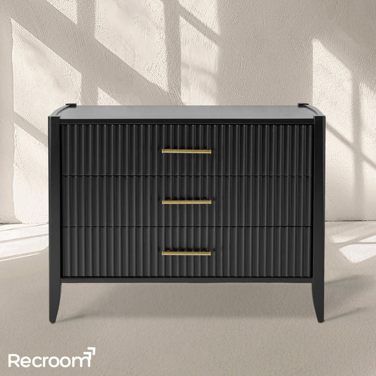 Louisa 3-Drawer Nightstand