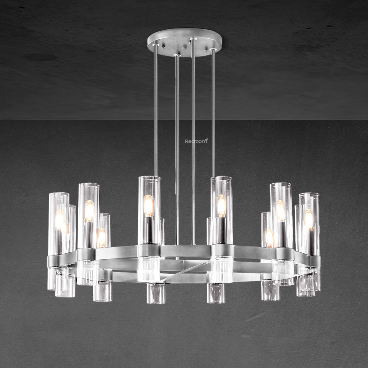 Manory Glass Round Chandelier 36"