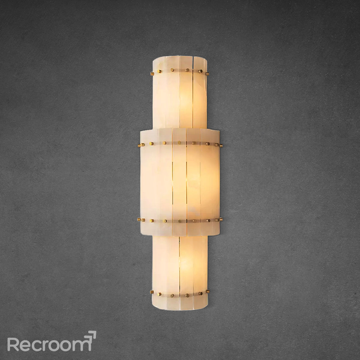 San Marconer Alabaster Grand Round Sconce