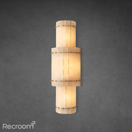 San Marconer Alabaster Grand Round Sconce