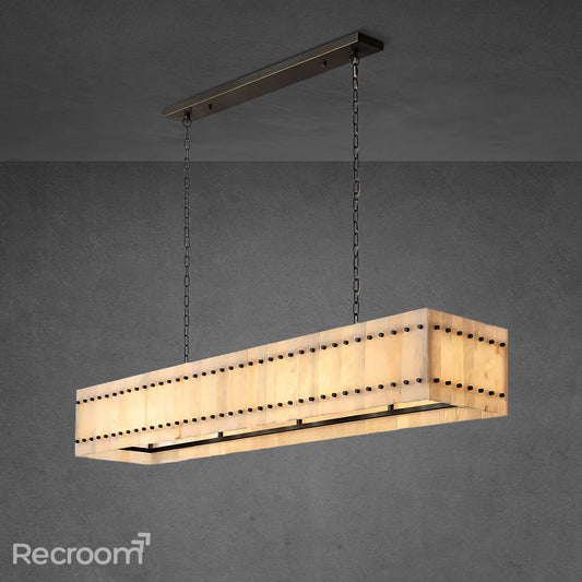 San Marconer Alabaster Linear Chandelier 72''