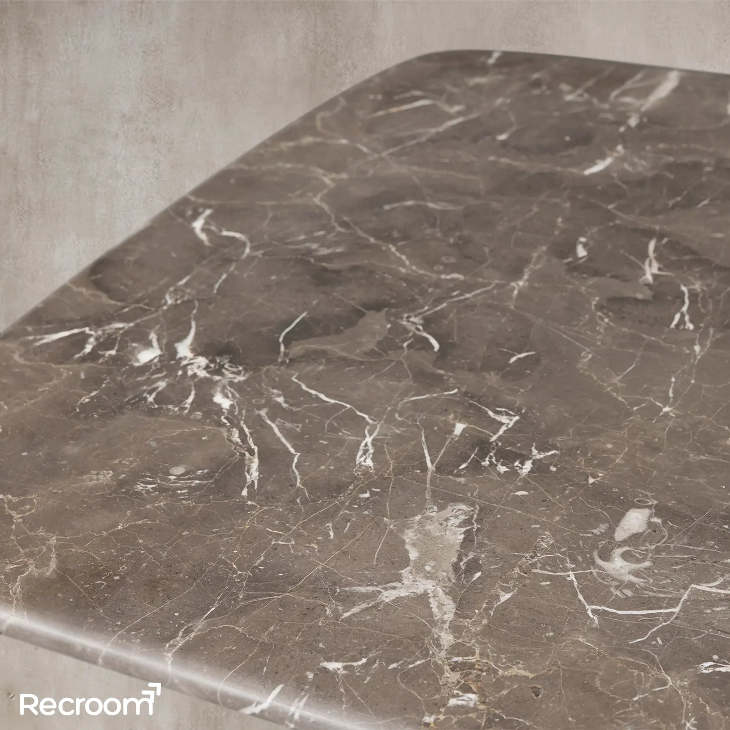 San Germani 72" Stone Coffee Table with Dauphine Base in Espresso