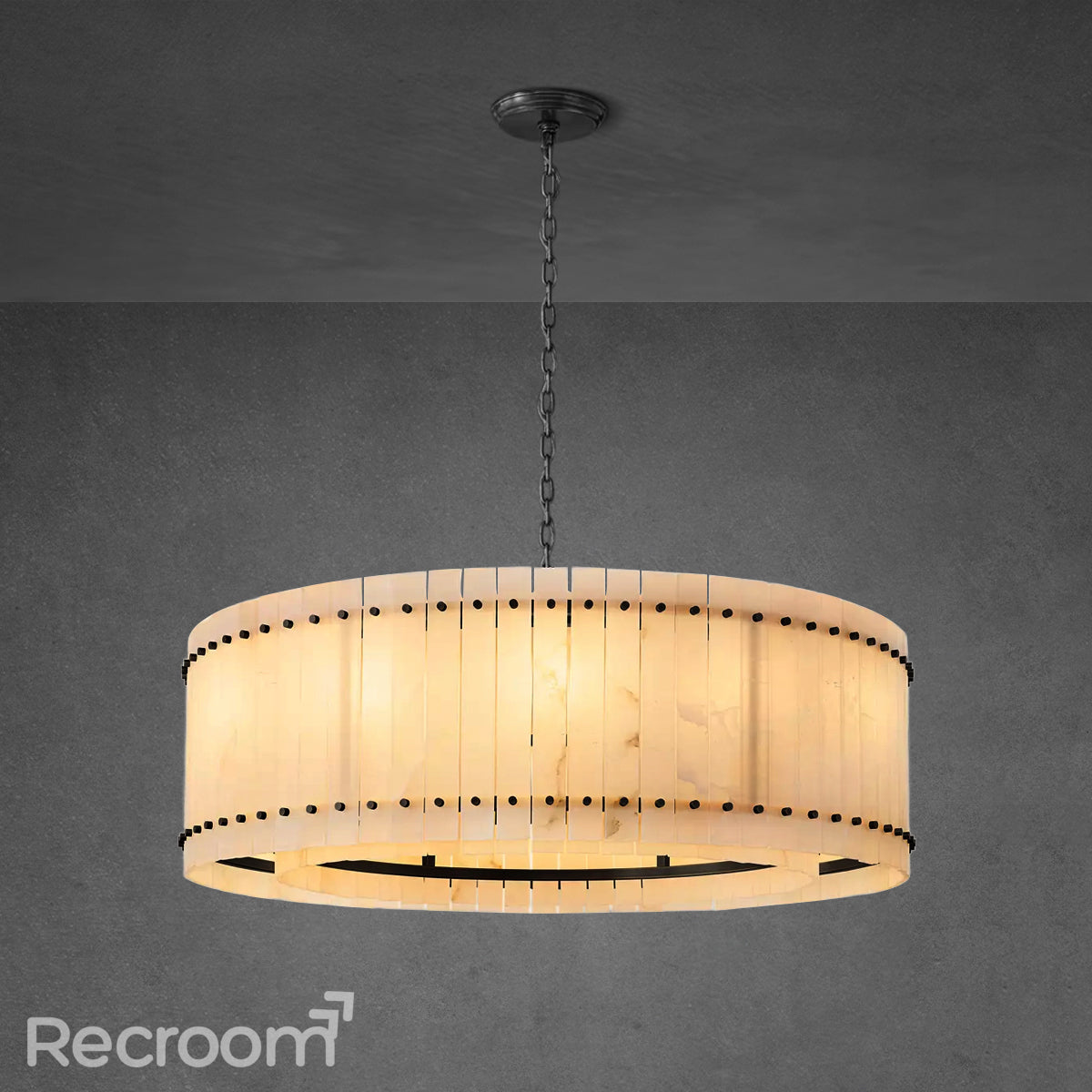 San Marconer Alabaster Round Chandelier 48‘’