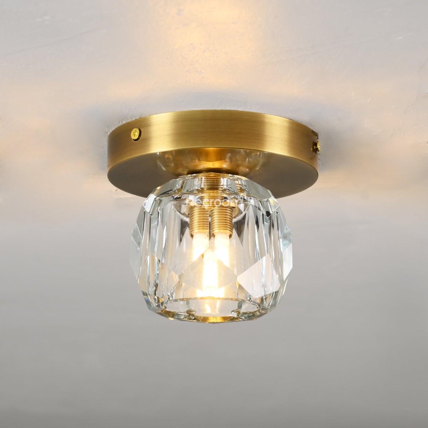 Boulew Crystal Glass Petite Flushmount 6"