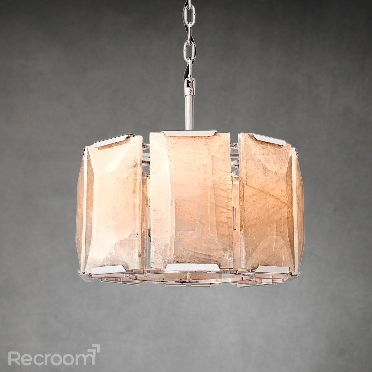 Harllow Calcite Round Chandelier 19"
