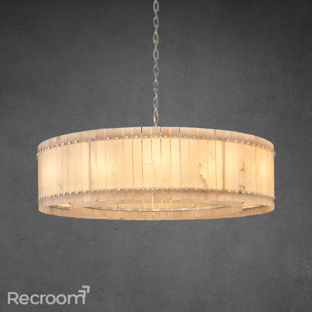 San Marconer Alabaster Round Tiered Chandelier 60"