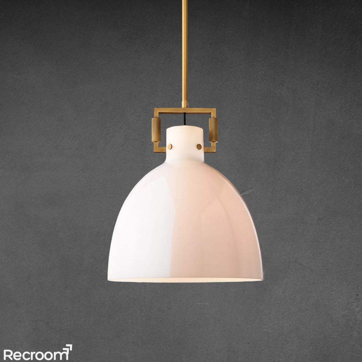 Machenist Milk Glass Cloche Pendant 10" 14" 18"