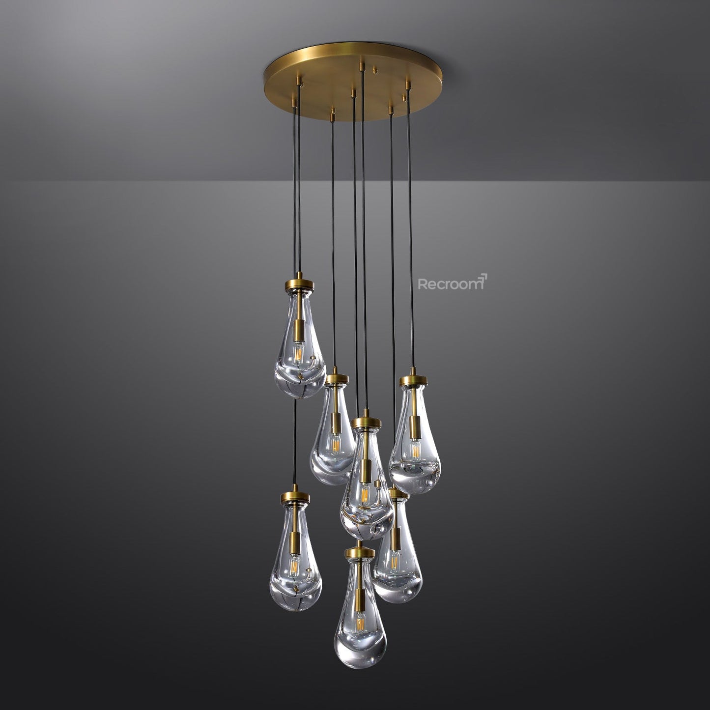 Raindrop Round Chandelier 18"