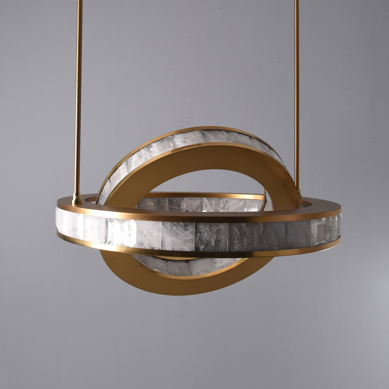 Rolantis -I Rock Crystal Pendant Brass