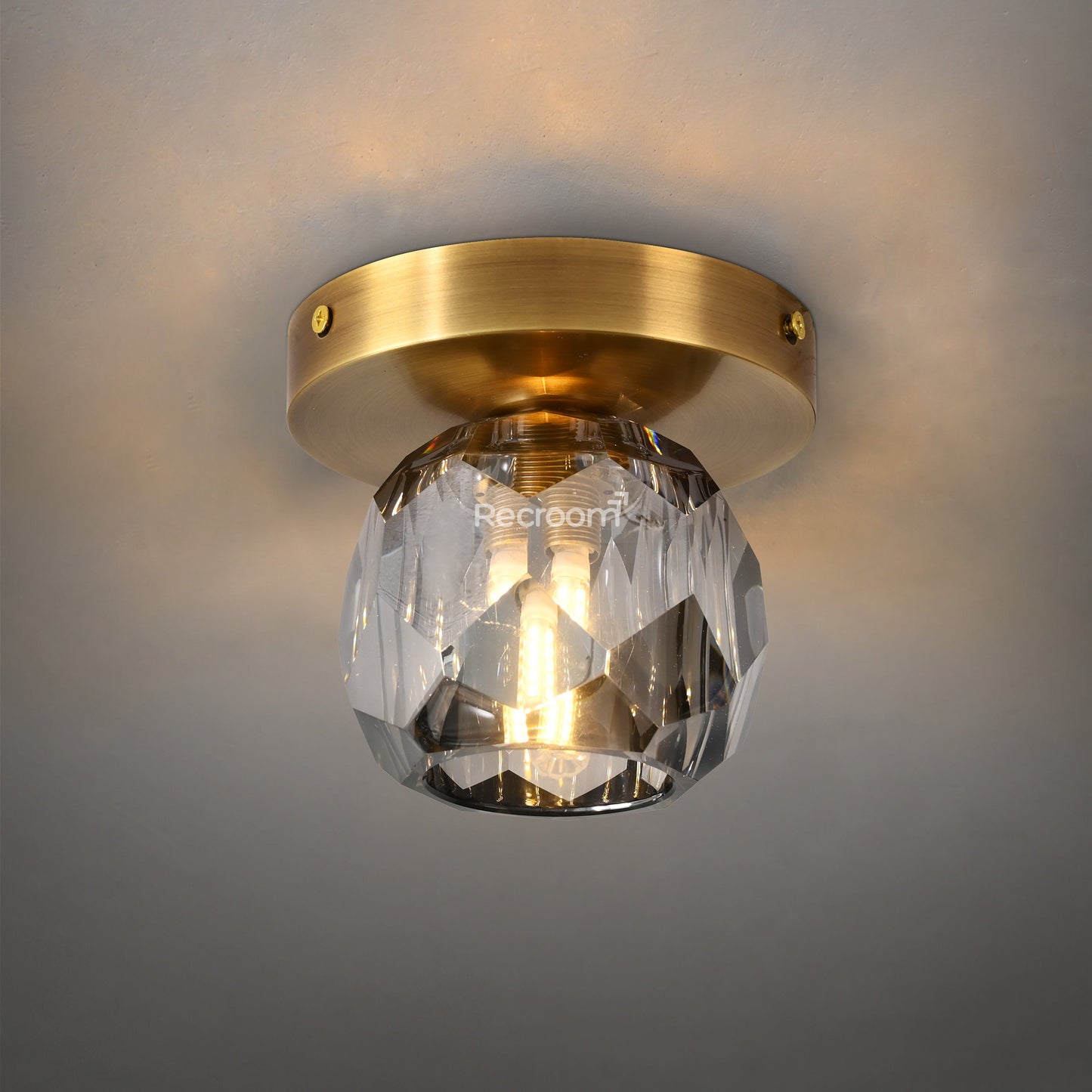 Boulew Crystal Glass Petite Flushmount 6"