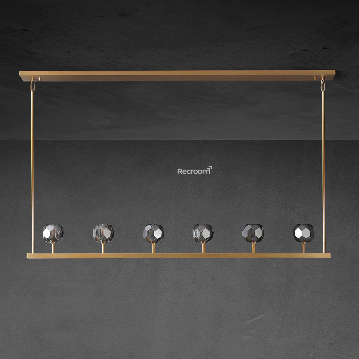 Boulew Crystal Glass Linear Chandelier 60"