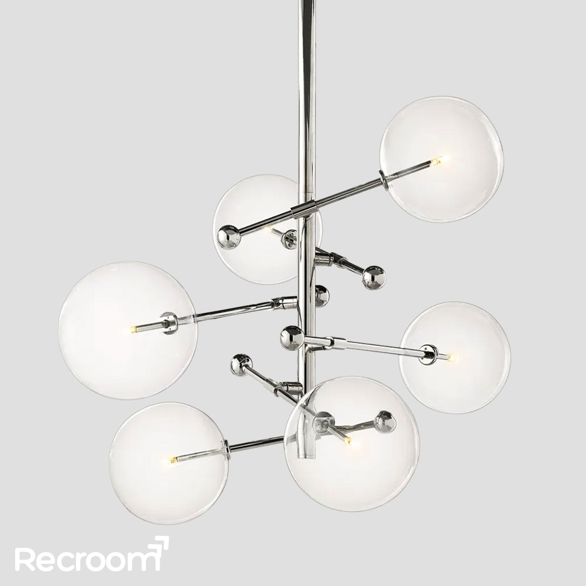 Glass Global Pendant Chandelier 55''