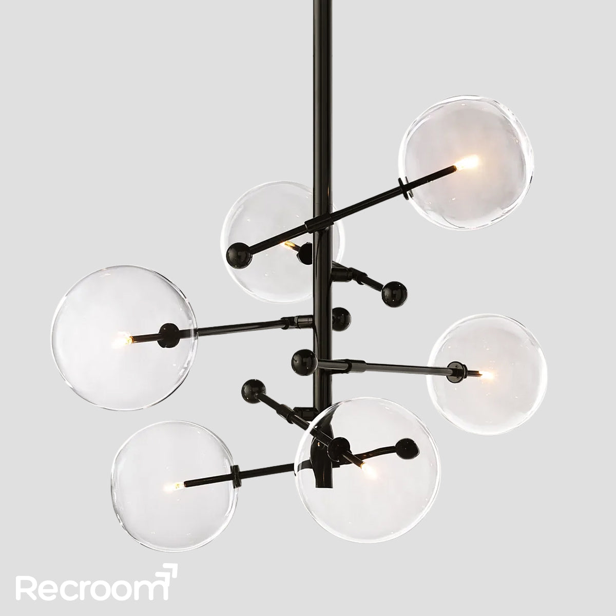 Glass Global Pendant Chandelier 55''