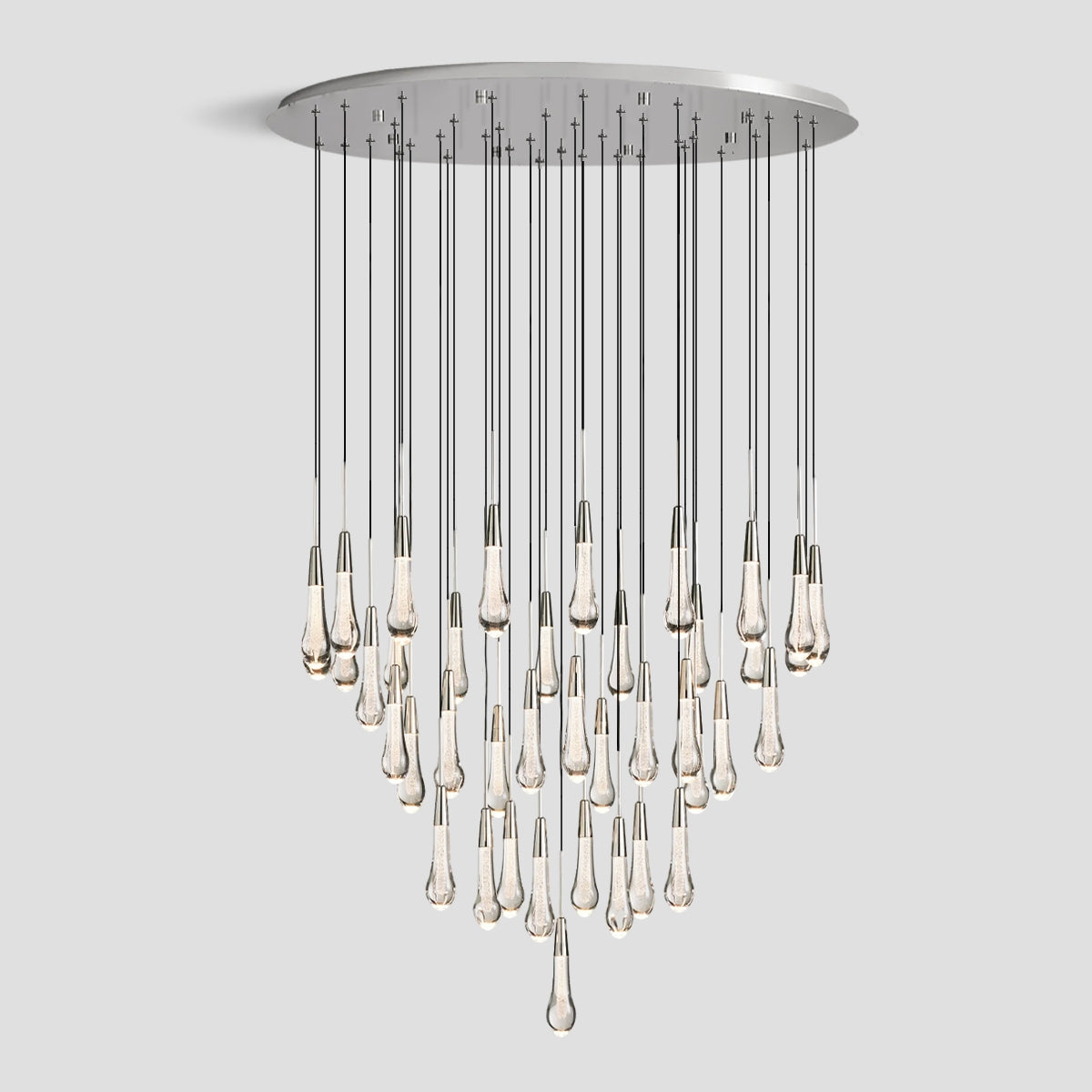 Solitaire Crystal Round Chandelier 17" 24" 36" 40'' 48'' 58"D