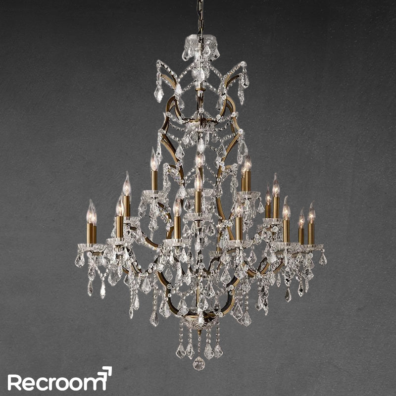 Rococonut Crystal Outdoor Chandelier 40”