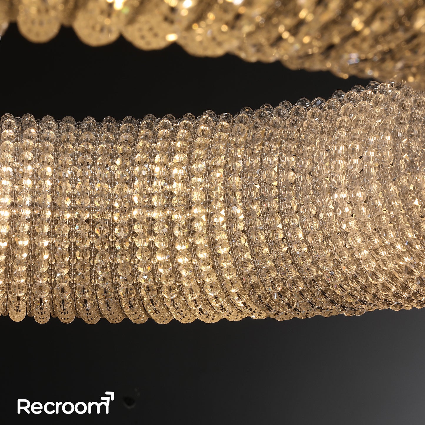 Cristal Hallo Round LED Chandelier 41"