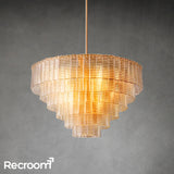 Sirena Clear Glass Round Chandelier 41"