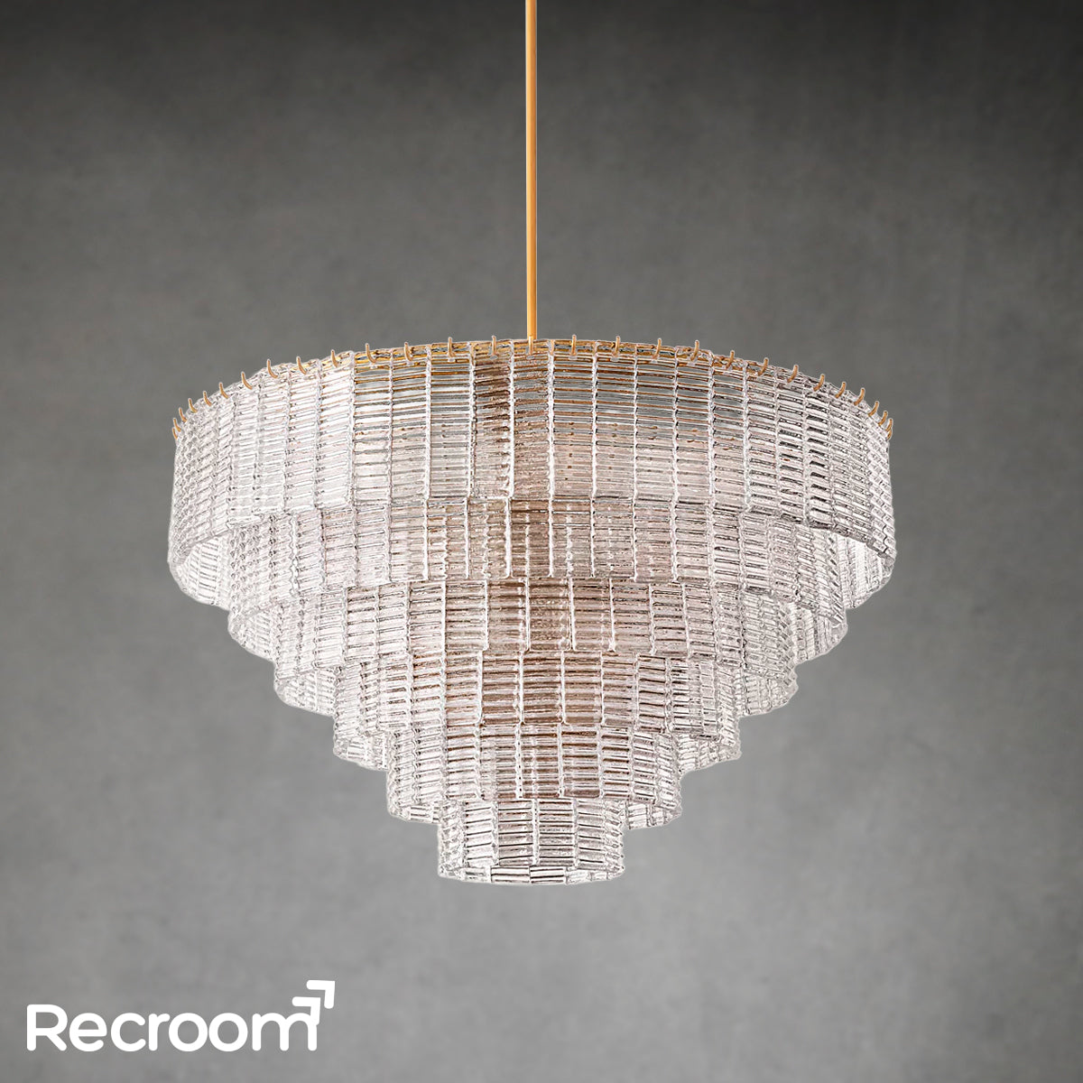 Sirena Clear Glass Round Chandelier 41"