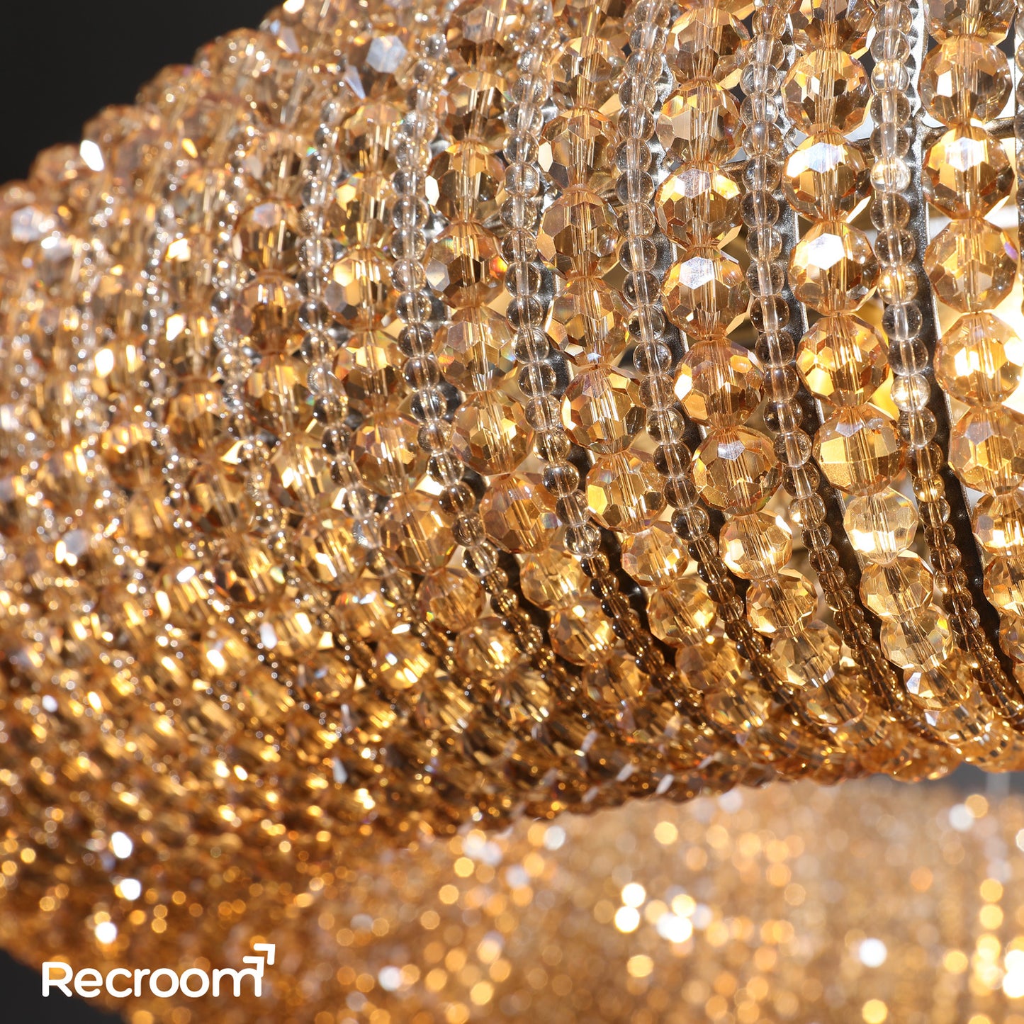 Cristal Hallo Round LED Chandelier 41"