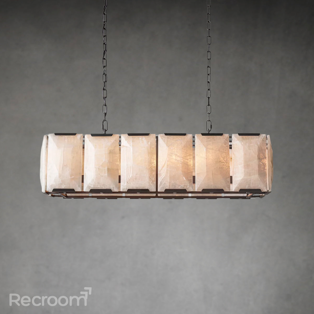 Harllow Calcite Rectangular Chandelier 42"
