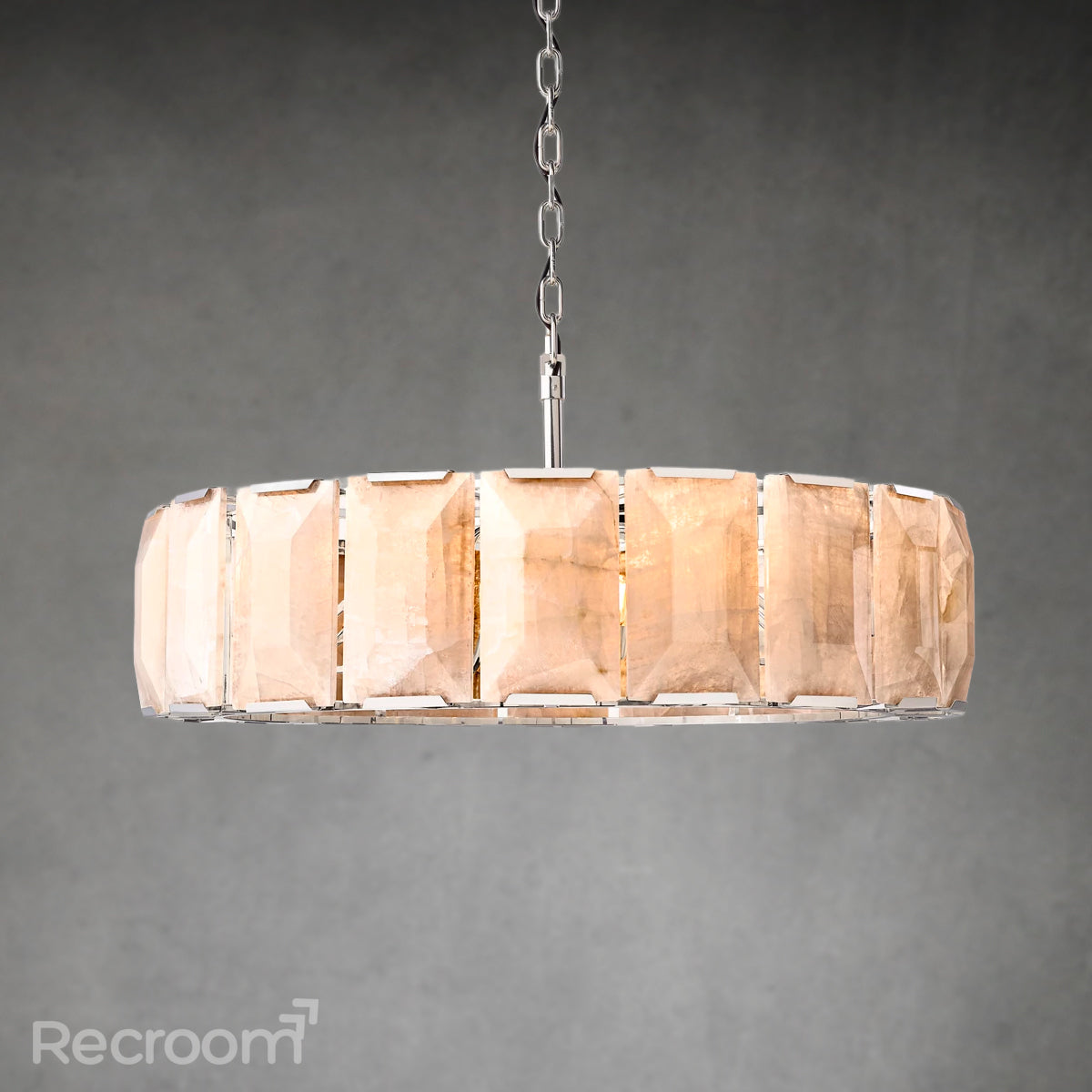 Harllow Calcite Round Chandelier 43"