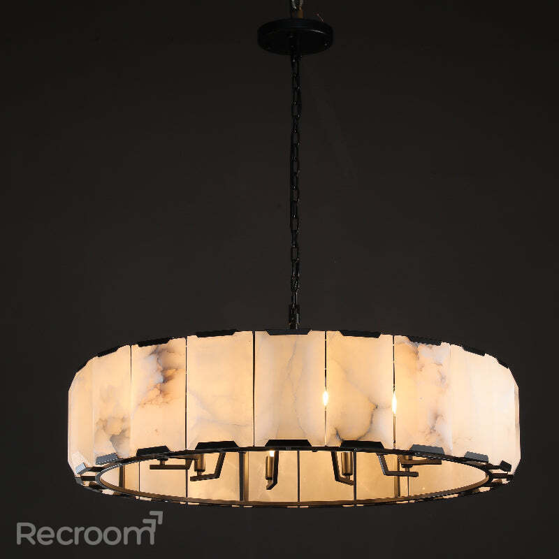 Harllow Calcite Round Chandelier 43"