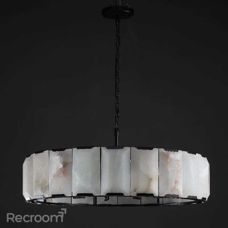 Harllow Calcite Round Chandelier 43"
