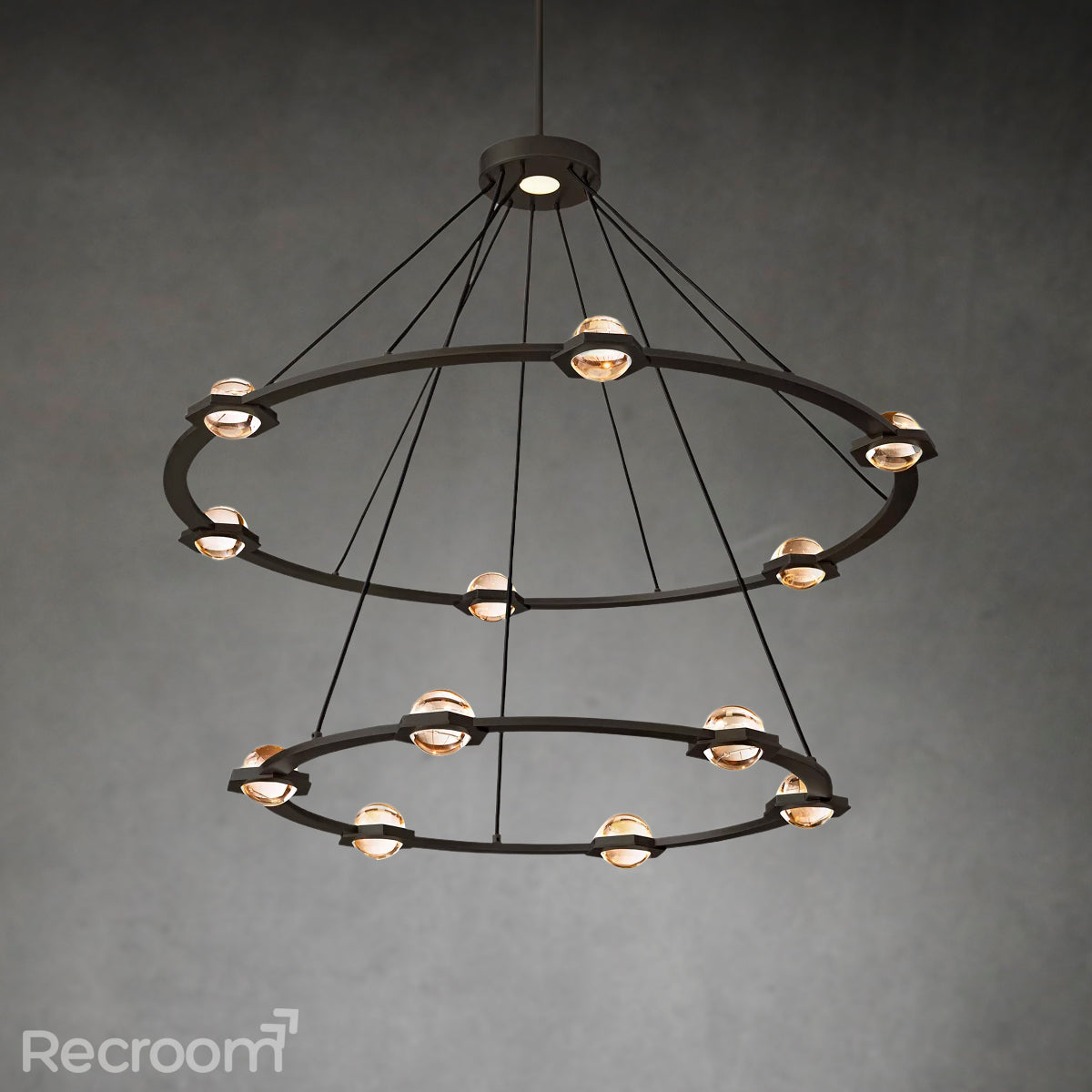 Eclitant Two-Tier Round Chandelier 48"
