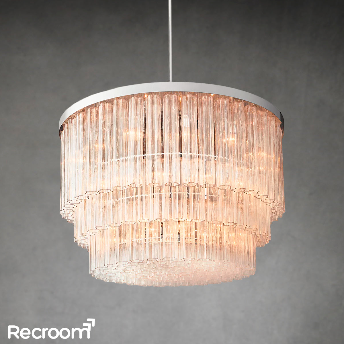 Cielloie Three Tier Round Chandelier 48"