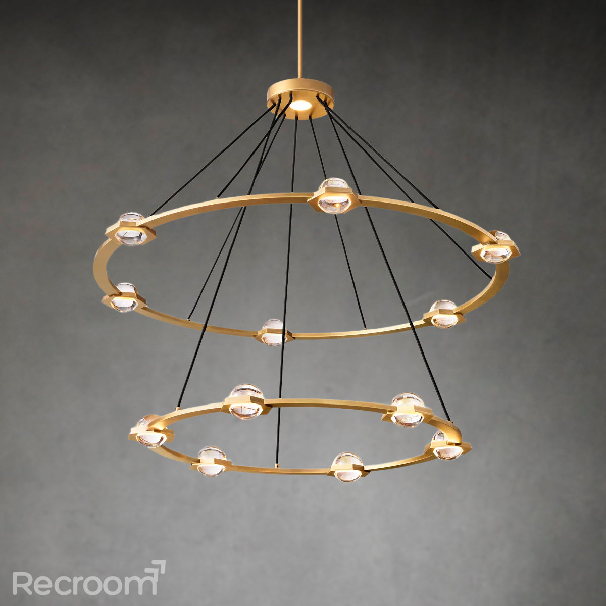 Eclitant Two-Tier Round Chandelier 48"