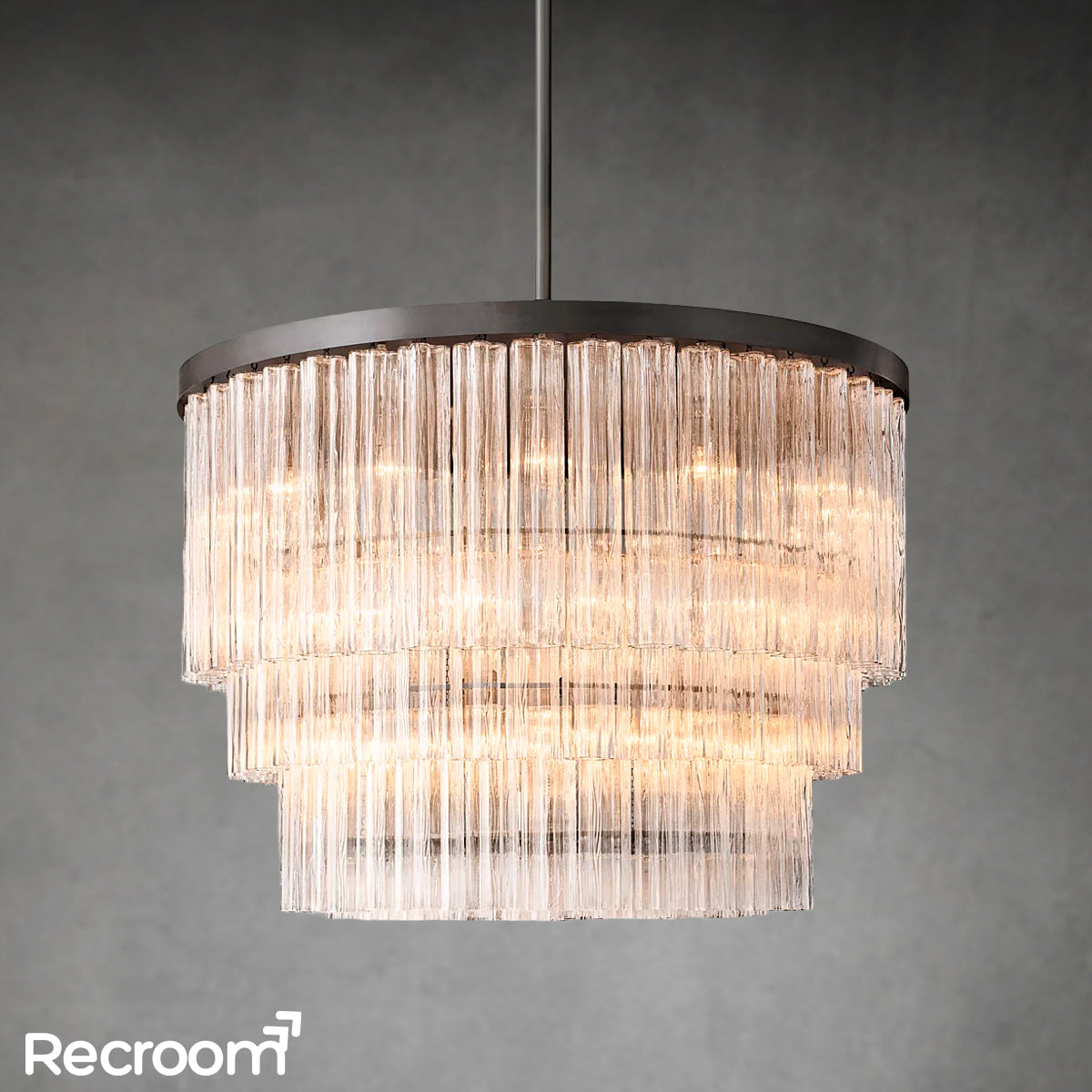 Cielloie Three Tier Round Chandelier 48"