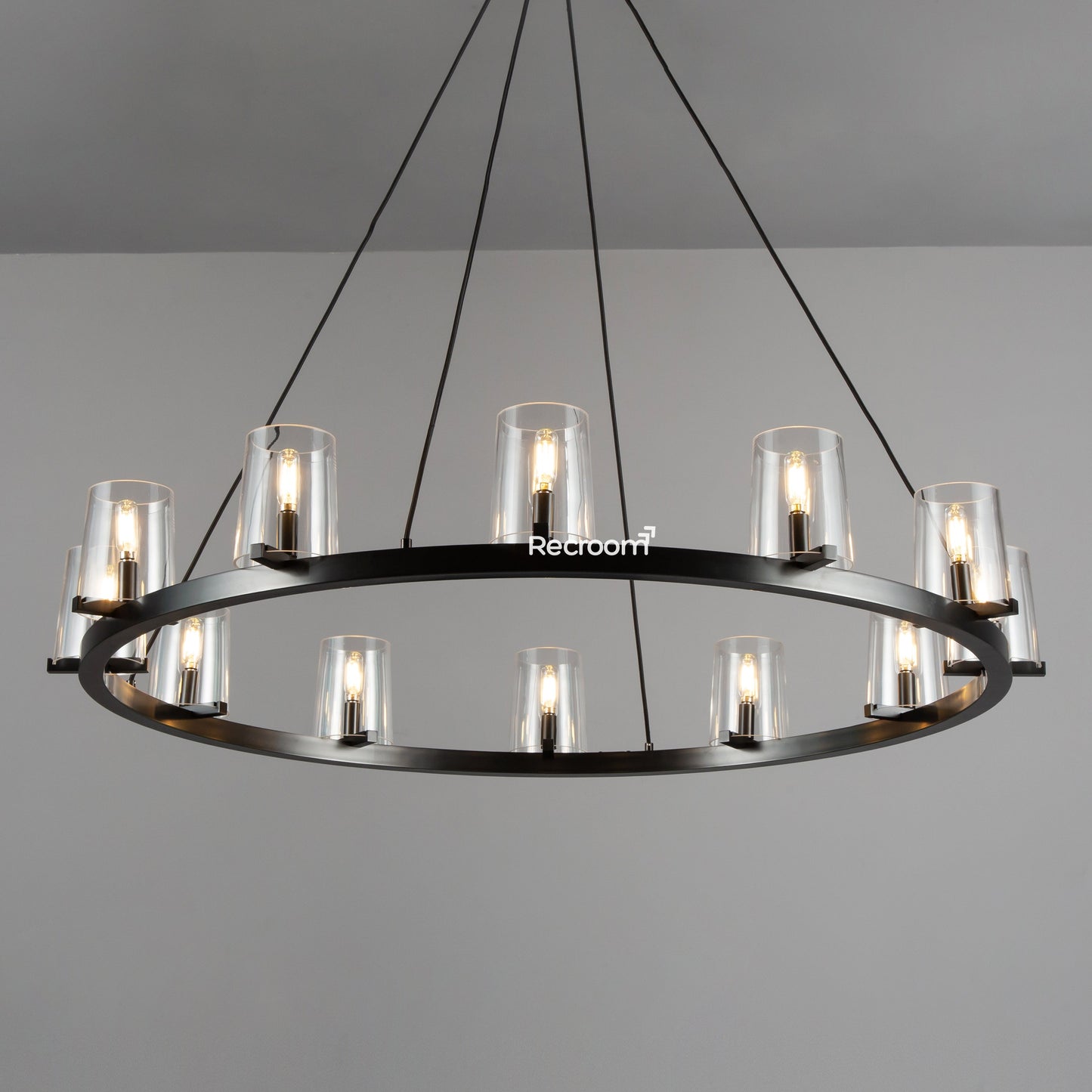 Pauillyc Clear Glass Round Chandelier 36" 48" 60"