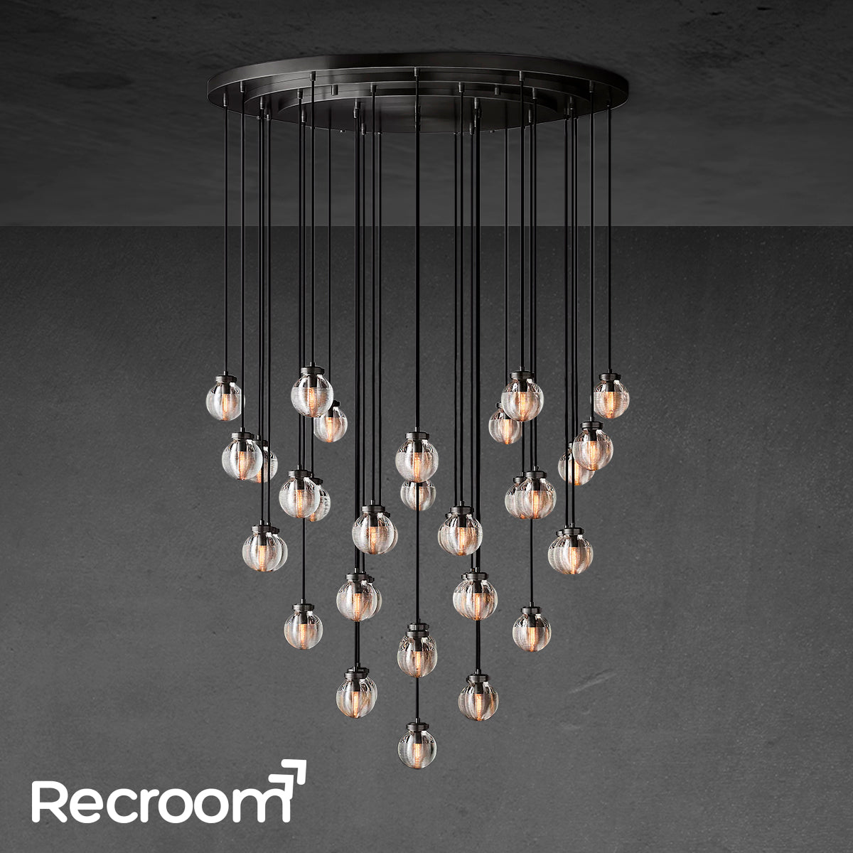 Pearli Round Chandelier 48"