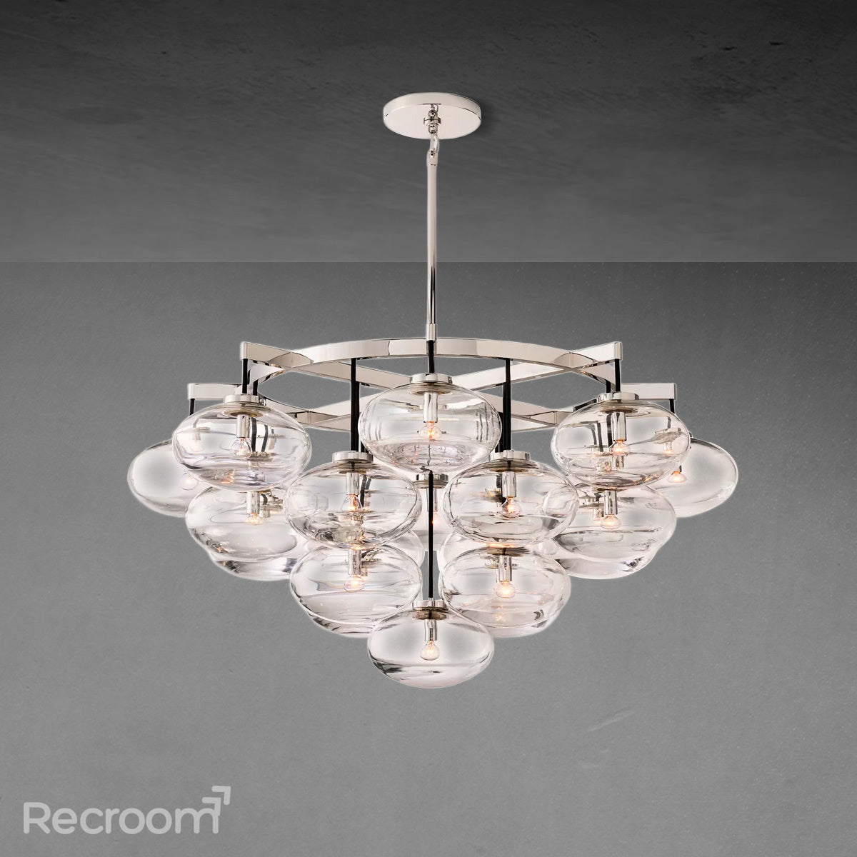 Cabretten Clear Glass Round Chandelier 48"