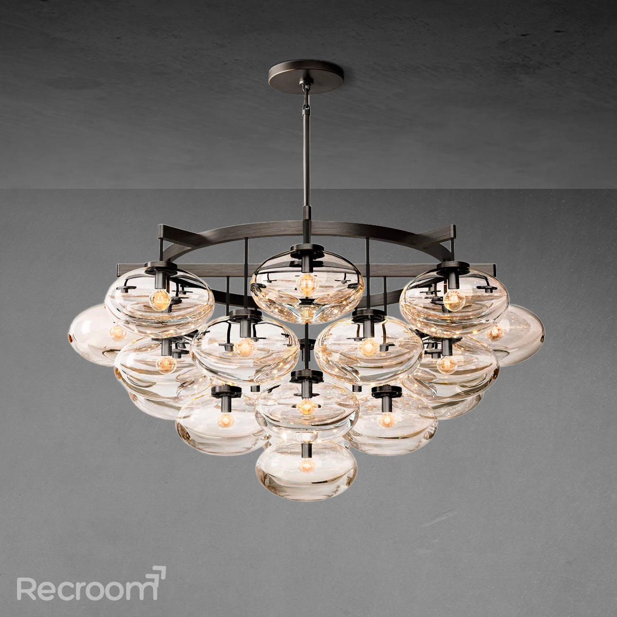 Cabretten Clear Glass Round Chandelier 48"
