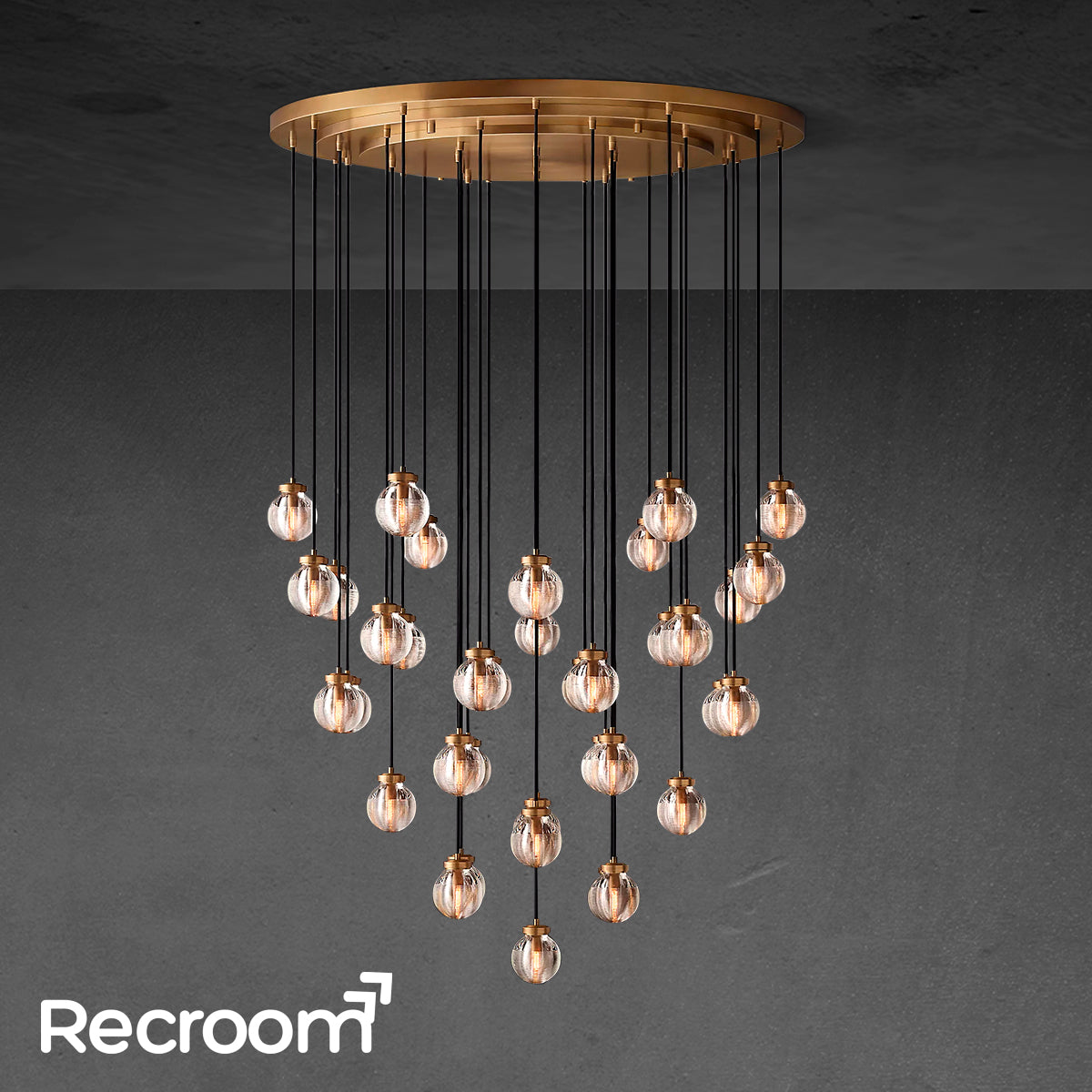 Pearli Round Chandelier 48"