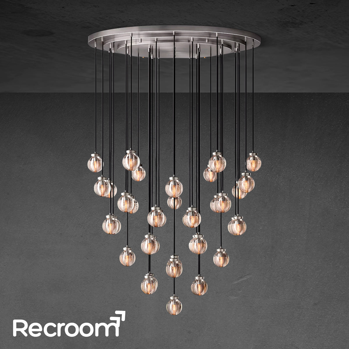 Pearli Round Chandelier 48"