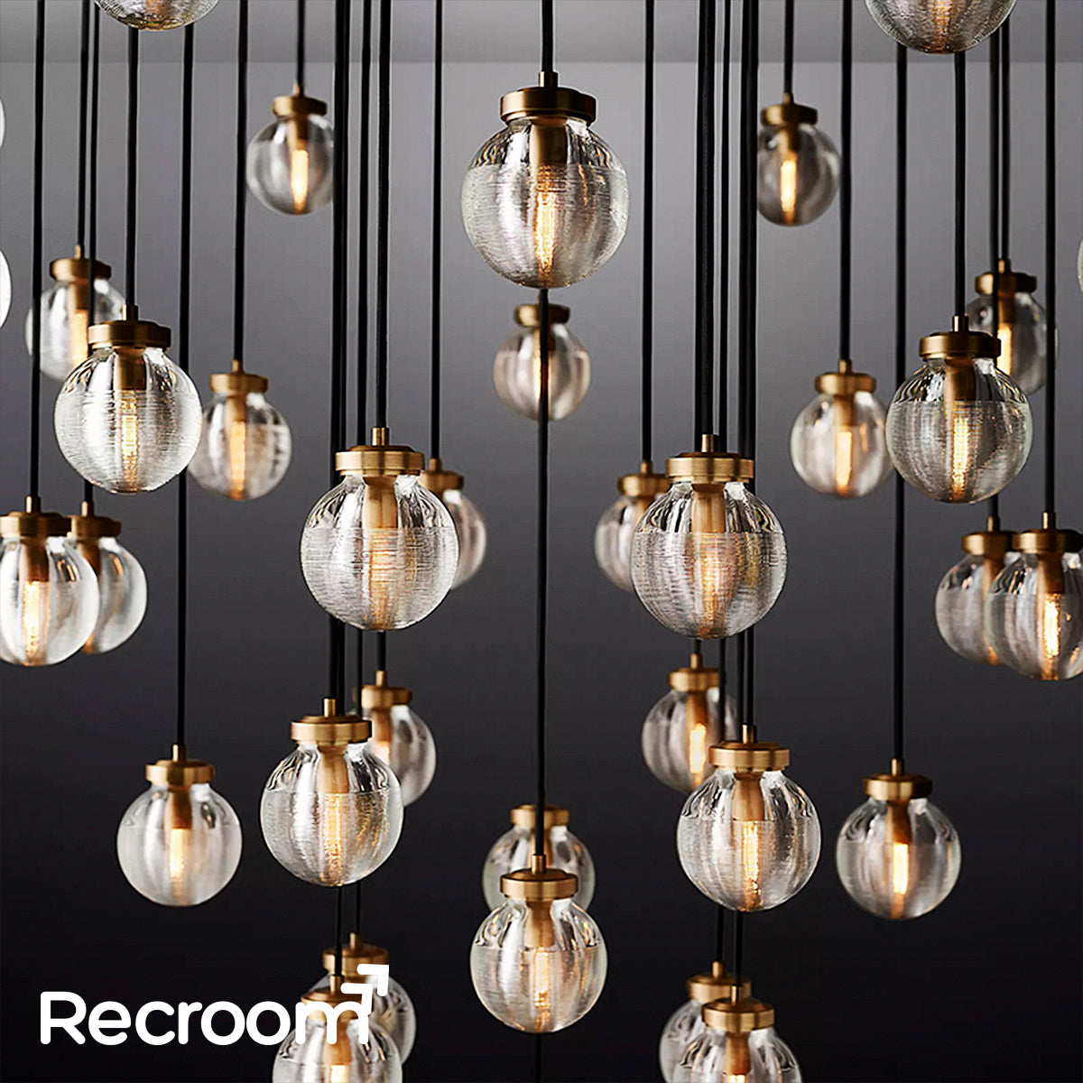Pearli Round Chandelier 48"