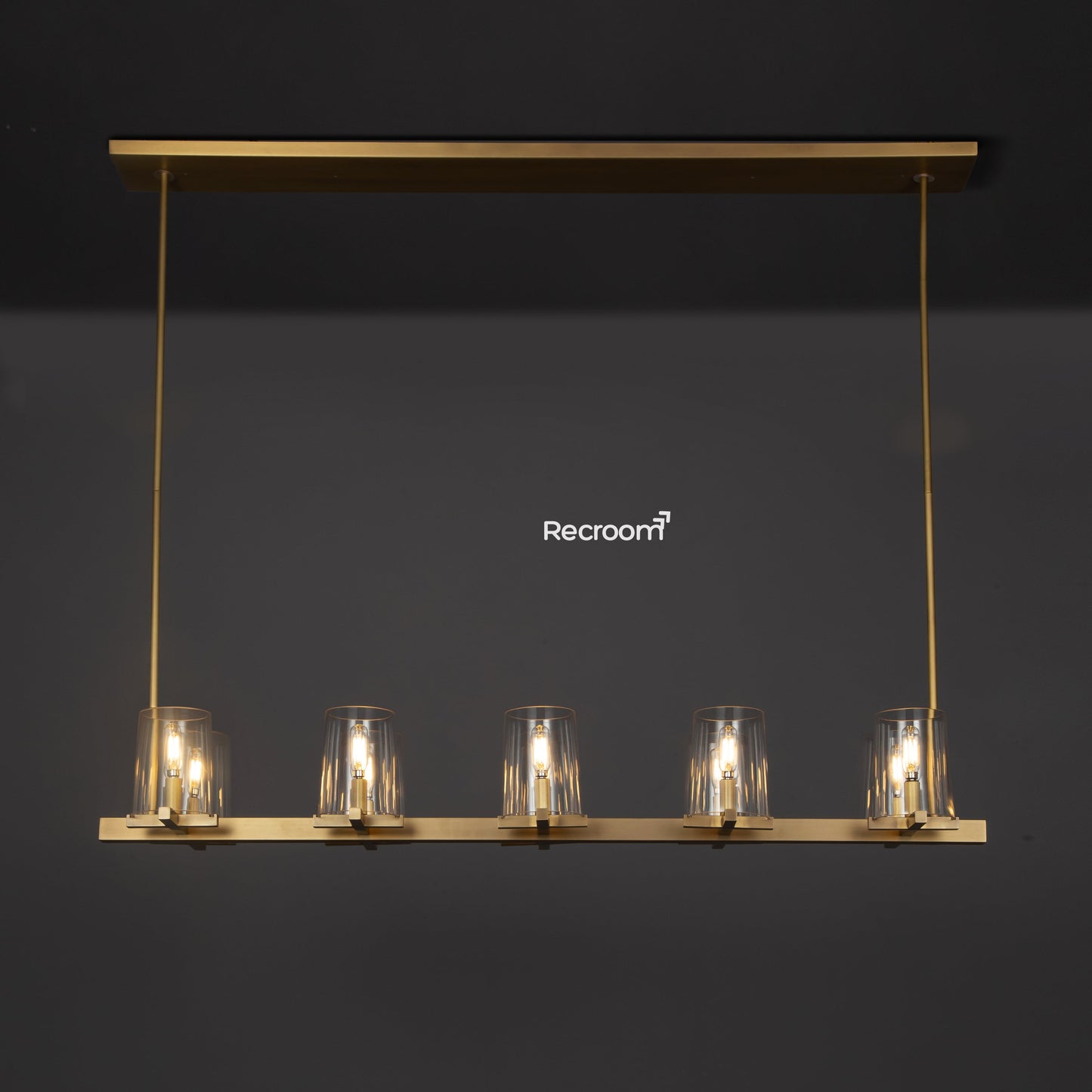 Pauillyc Clear Glass Linear Chandelier 49" 60"