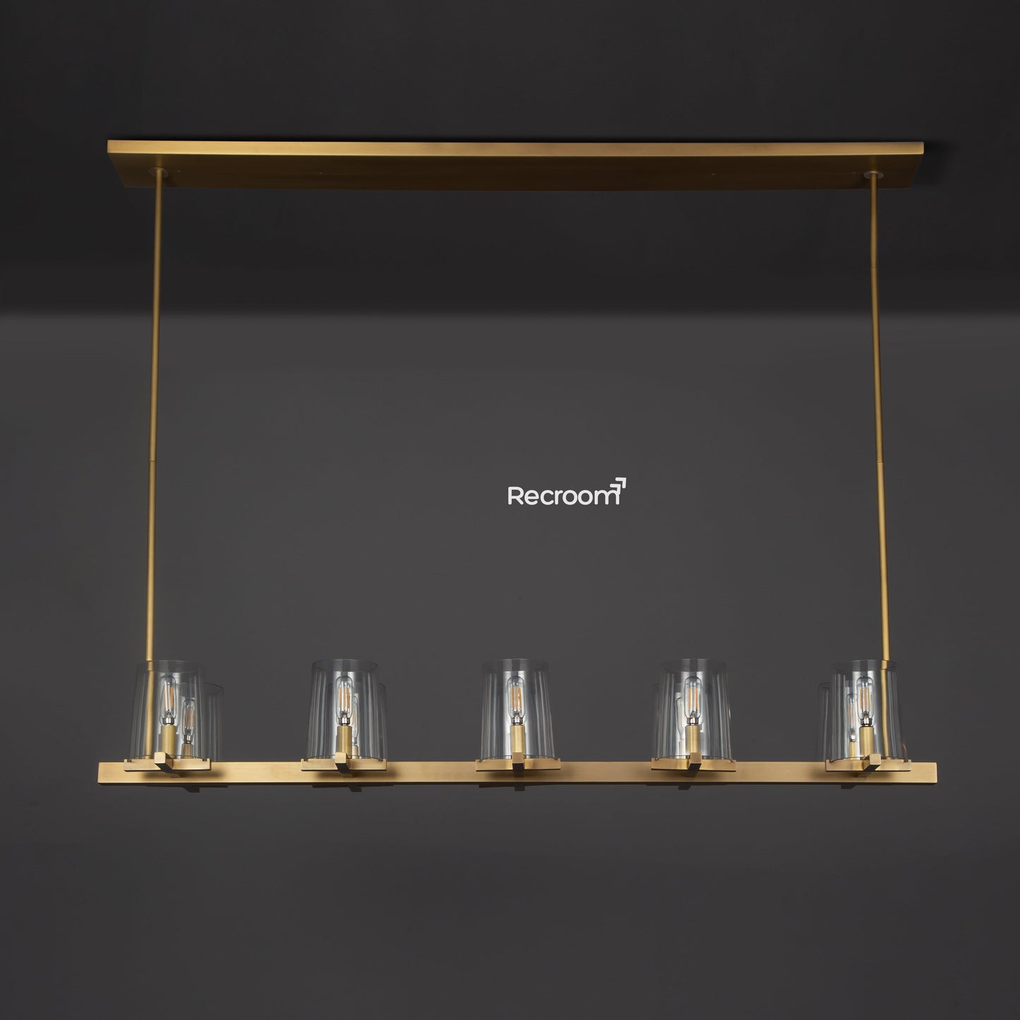 Pauillyc Clear Glass Linear Chandelier 49" 60"