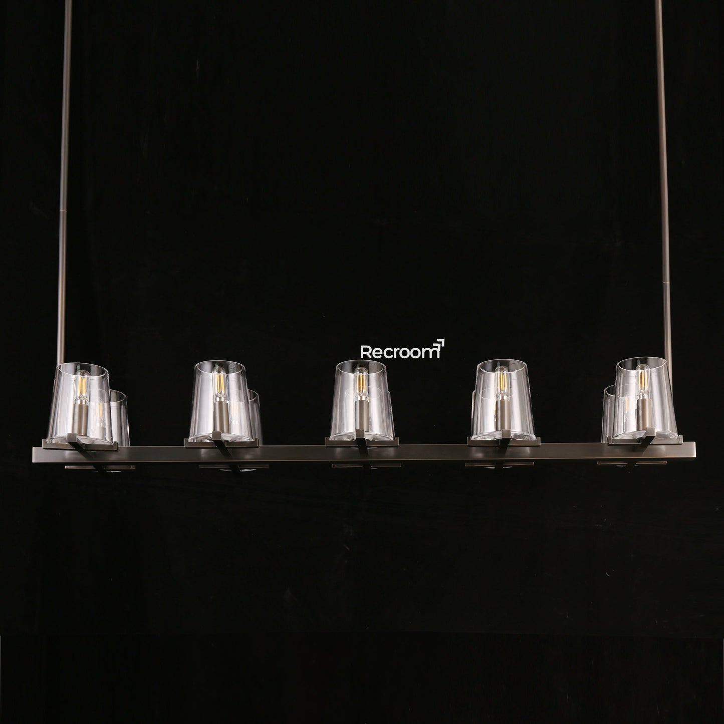 Pauillyc Clear Glass Linear Chandelier 49" 60"